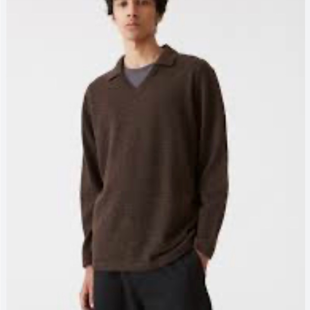 Classic V-Neck Brown Sweater for Men